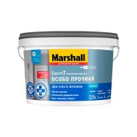 Marshall Краска Export-7 в/д для стен и потолков матовая (7% блеска) BC 2,5л. Матовая. 