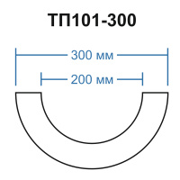 ТП101-300 тело полуколонны (d220 D300 h2000мм). Армированный полистирол
