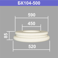 БК104-500 база колонны (s520 d450 D590 h85мм). Армированный полистирол