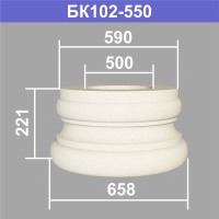 БК102-550 база колонны (s590 d500 D658 h221мм). Армированный полистирол