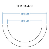 ТП101-450 тело полуколонны (d370 D450 h2000мм). Армированный полистирол