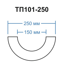 ТП101-250 тело полуколонны (d173 D250 h2000мм). Армированный полистирол