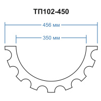 ТП102-450 тело полуколонны (d350 D456 h2000мм). Армированный полистирол